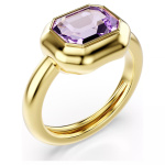 Gema motif ring Set (3), Multicolored, Gold-tone plated